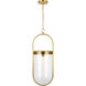 C&M by Chapman & Myers Blaine 1 Light 11.5 inch Burnished Brass Pendant Ceiling Light