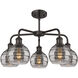 Ballston Rochester 5 Light 23.88 inch Oil Rubbed Bronze Stem Hung Chandelier Ceiling Light