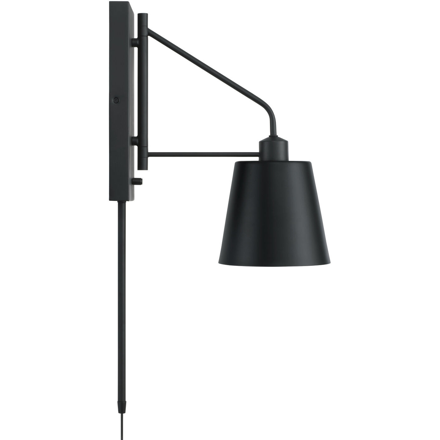 Alden 1 Light 6.75 inch Matte Black Sconce Wall Light