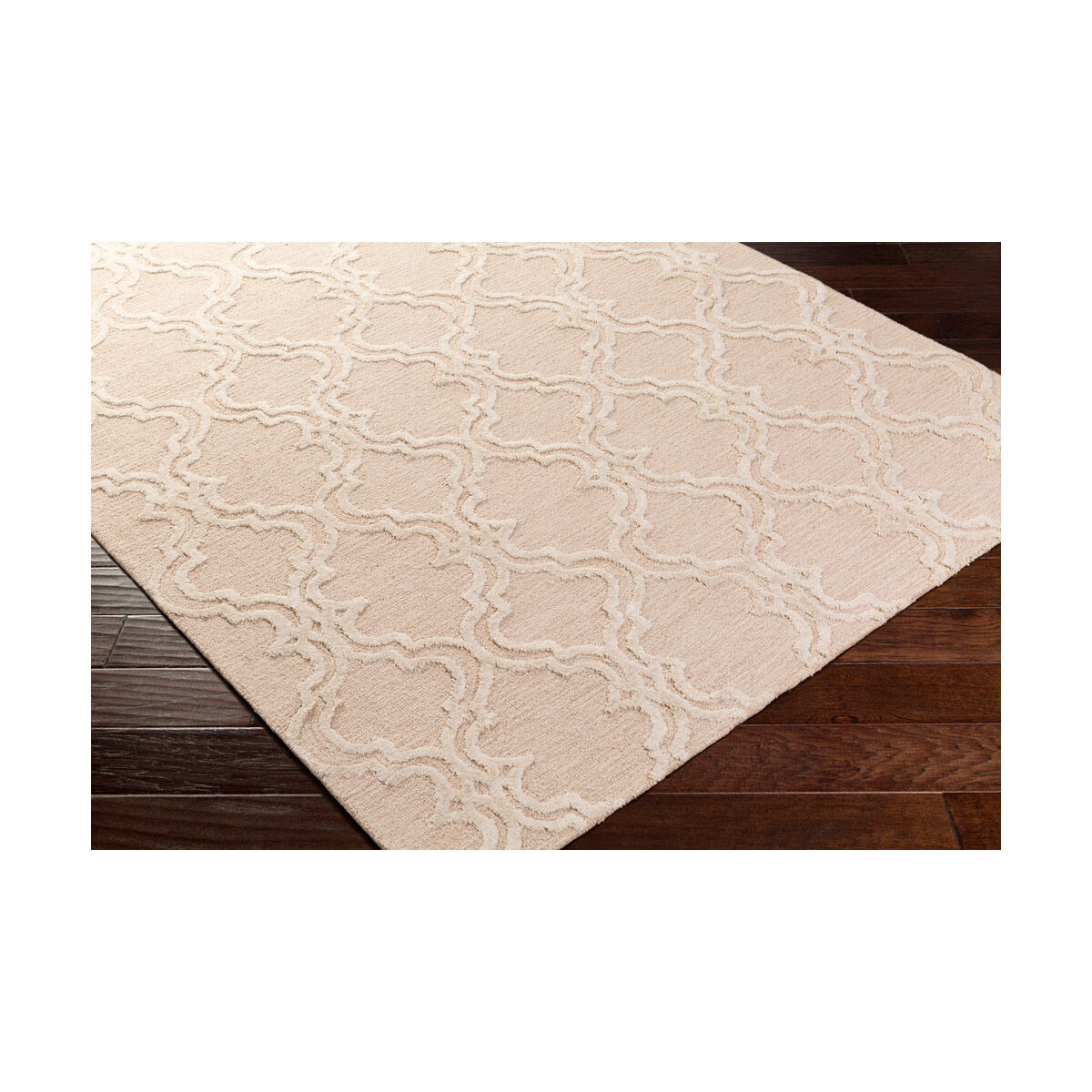 Gable 72 X 48 inch Ivory/Khaki Rugs, Cotton and Viscose