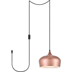 Nora 1 Light 12 inch Honey Gold Pendant Ceiling Light