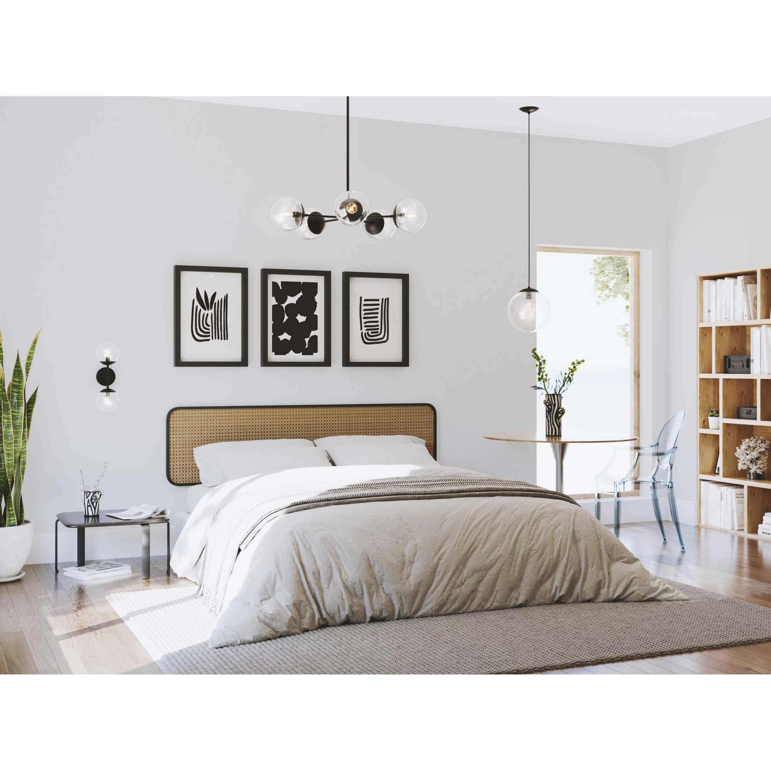 Atwell 1 Light 12 inch Matte Black Pendant Ceiling Light, Large