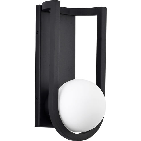 Cradle LED 12 inch Matte Black Outdoor Wall Sconce