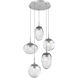 Cosmos LED LED 24.4 inch Classic Silver Chandelier Ceiling Light, Round Multi-Port