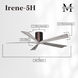 Atlas Irene-5H 60 inch Brushed Bronze with Barn Wood Tone Blades Flush Mount Paddle Fan