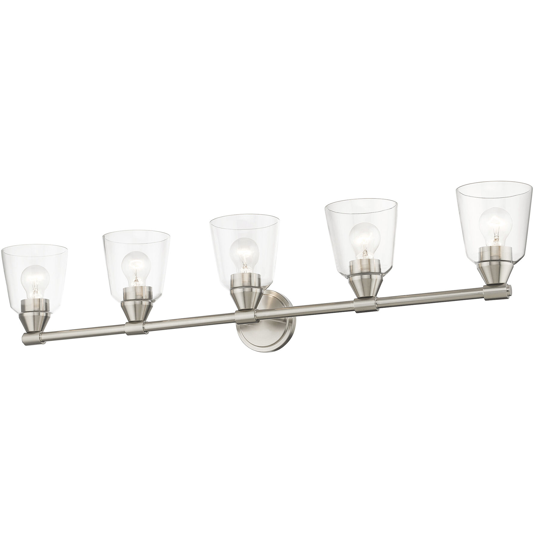Catania 5 Light 42 inch Brushed Nickel Vanity Wall Sconce Wall Light, Large