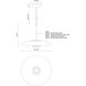 Kyoto LED 17.75 inch Black Pendant Ceiling Light in Smoked Glass