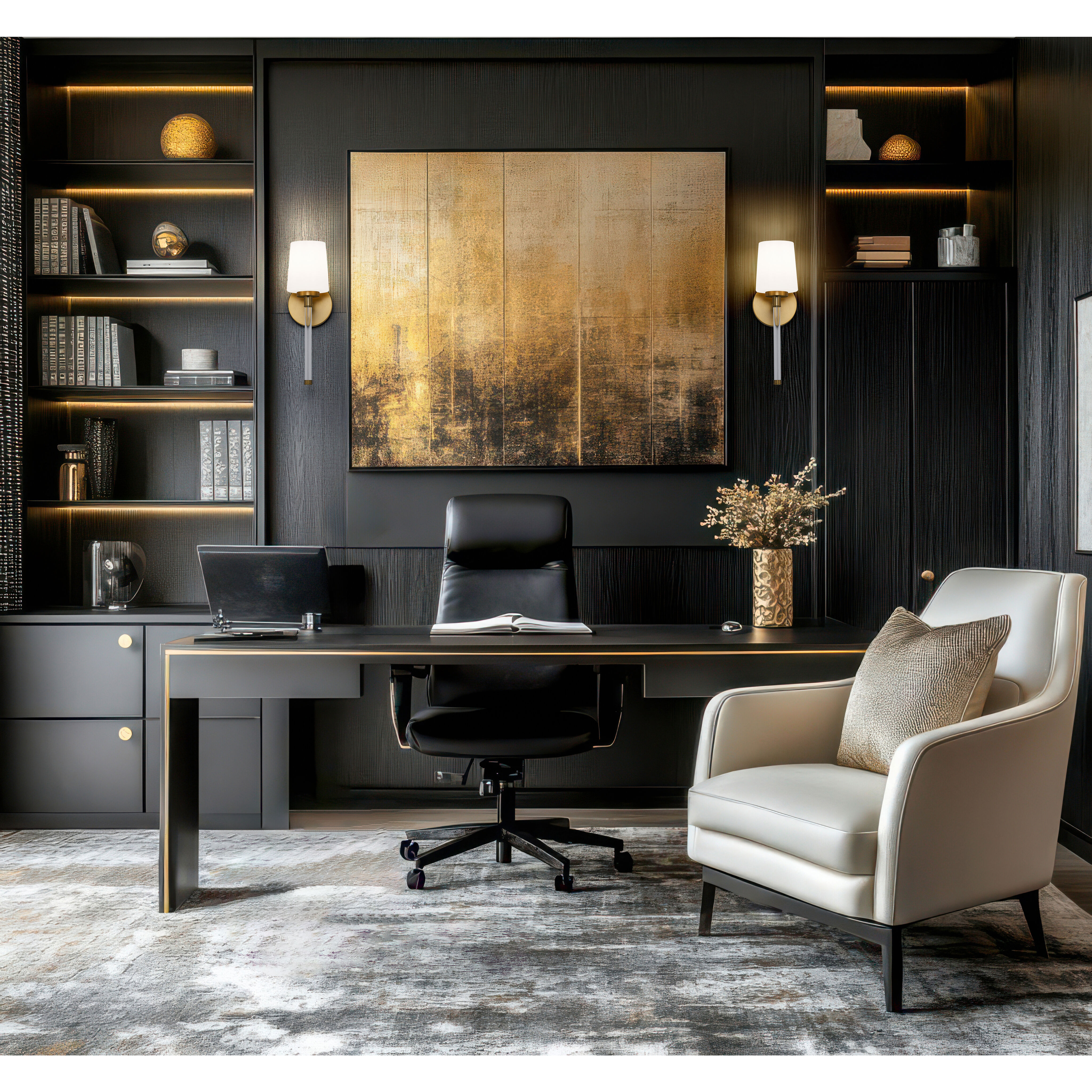 Henri Wall Sconce Wall Light in Modern Gold