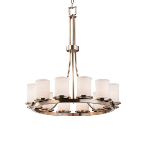 Textile LED 28 inch Dark Bronze Chandelier Ceiling Light