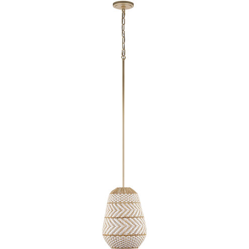 Zanzibar 1 Light 10 inch Soft Gold Pendant Ceiling Light