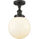 Beacon 1 Light 6.5 inch Oil Rubbed Bronze Semi-Flush Mount Ceiling Light