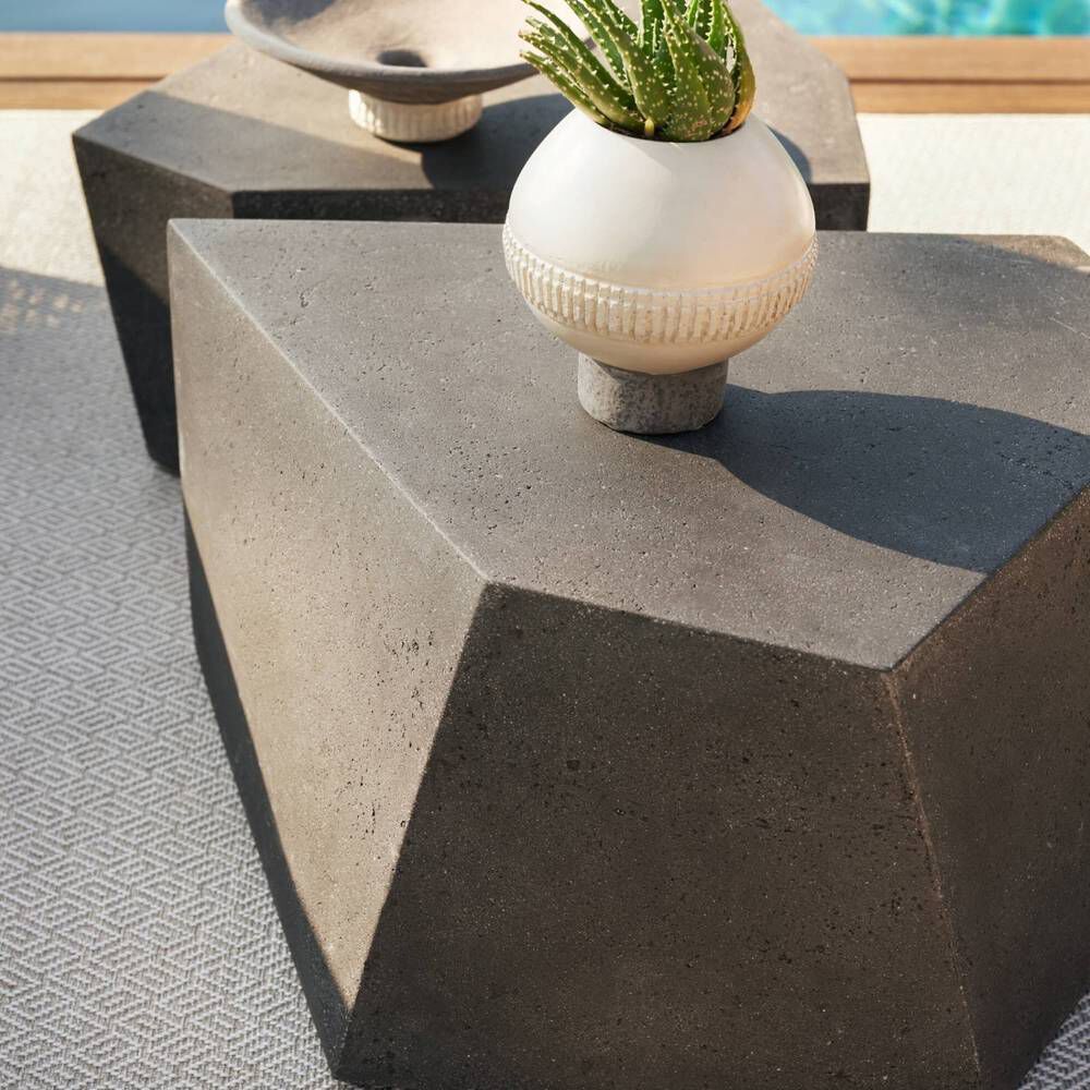 Drover Black Outdoor Cocktail Tables, Set of 2