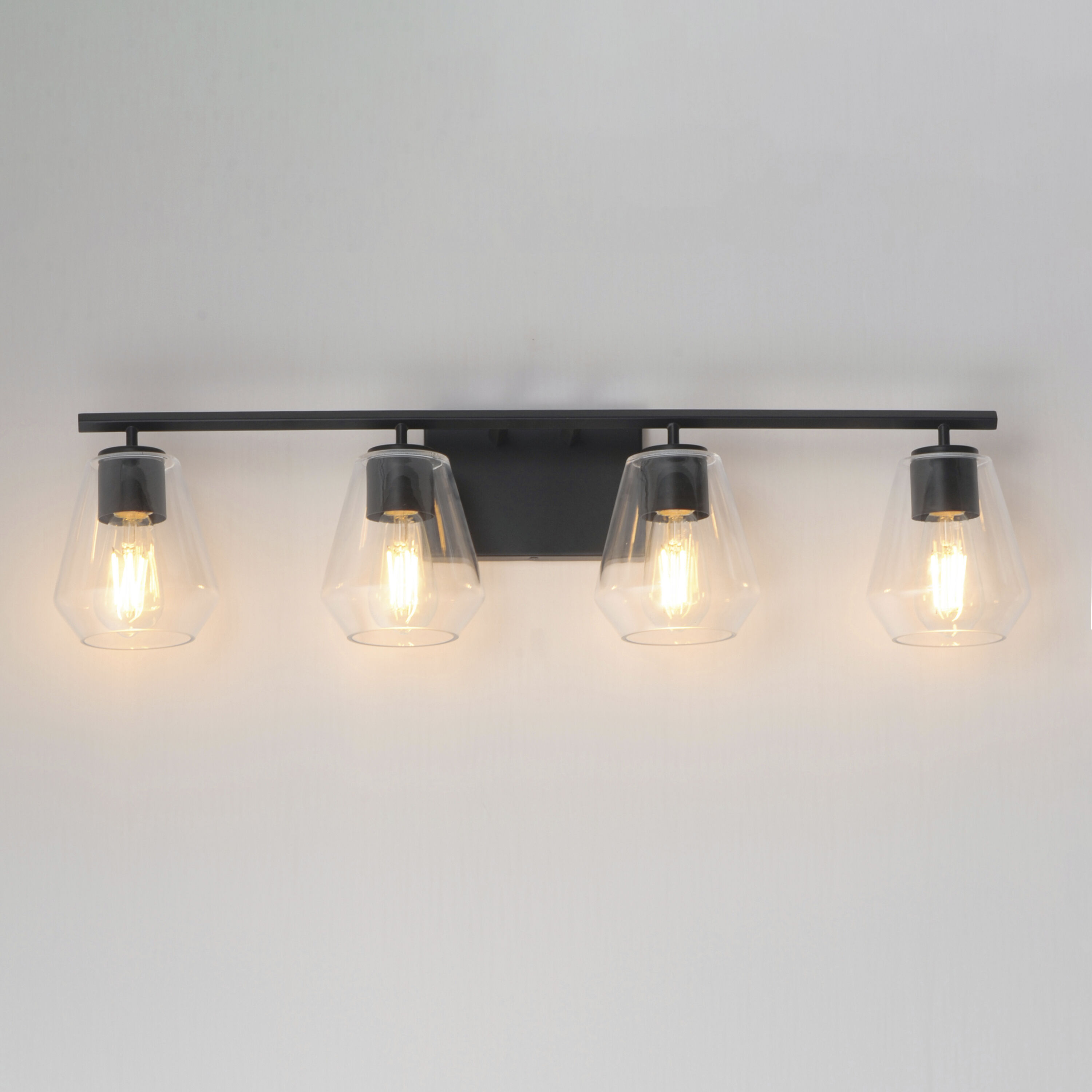 Geode 4 Light 31.25 inch Black Bath Vanity Light Wall Light