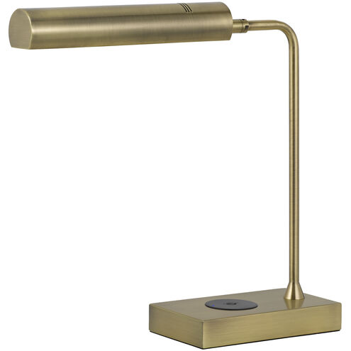 Delray 18 inch 12.00 watt Antique Brass Table Lamp Portable Light