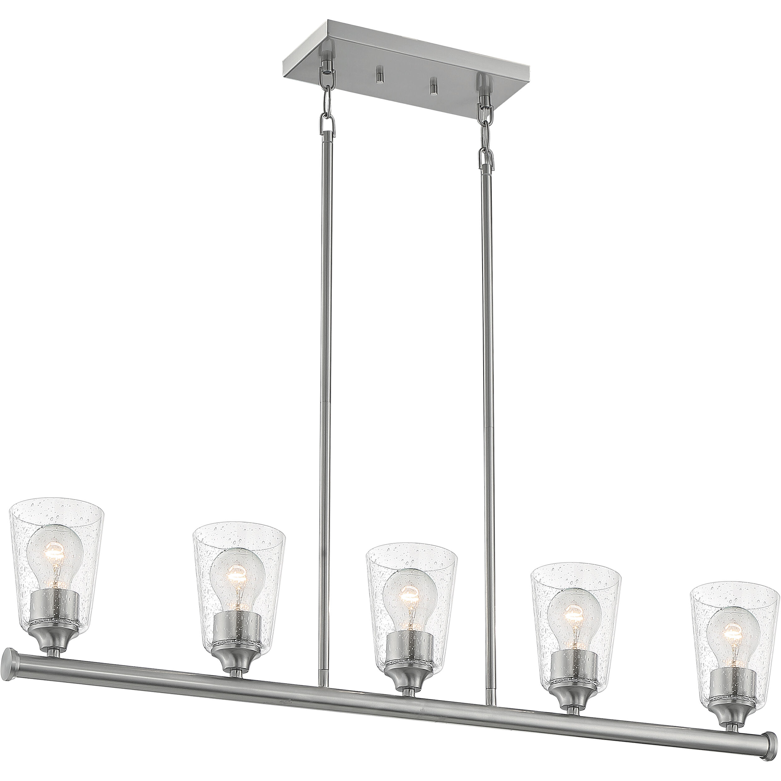Bransel 5 Light 5 inch Brushed Nickel Pendant Ceiling Light