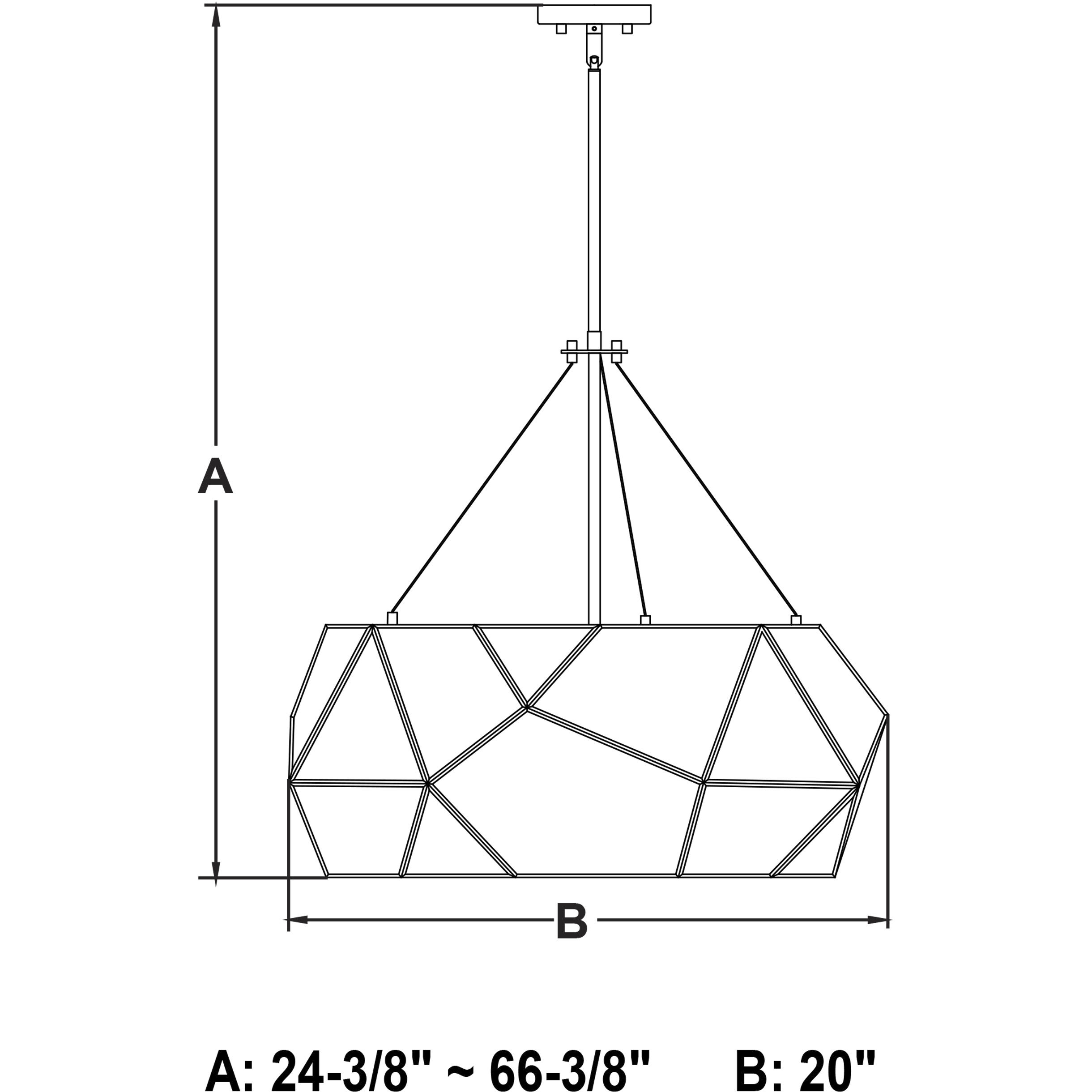 Euclid LED 20 inch Black Pendant Ceiling Light