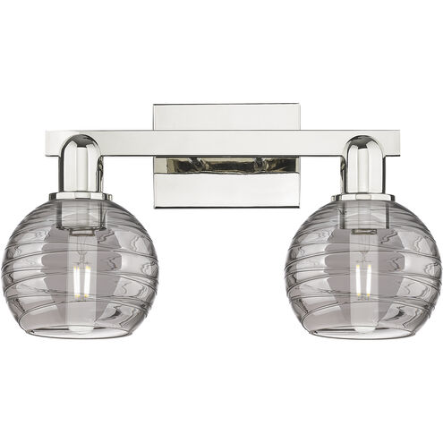 Downtown Urban Athens Deco Swirl 2 Light 16 inch Polished Nickel Bath Vanity Light Wall Light