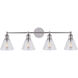 Madison 4 Light 35 inch Brushed Nickel Vanity Light Wall Light