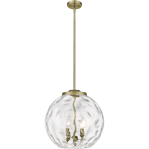 Ballston Athens Water Glass 3 Light 15.75 inch Antique Brass Statement Pendant Ceiling Light in Incandescent