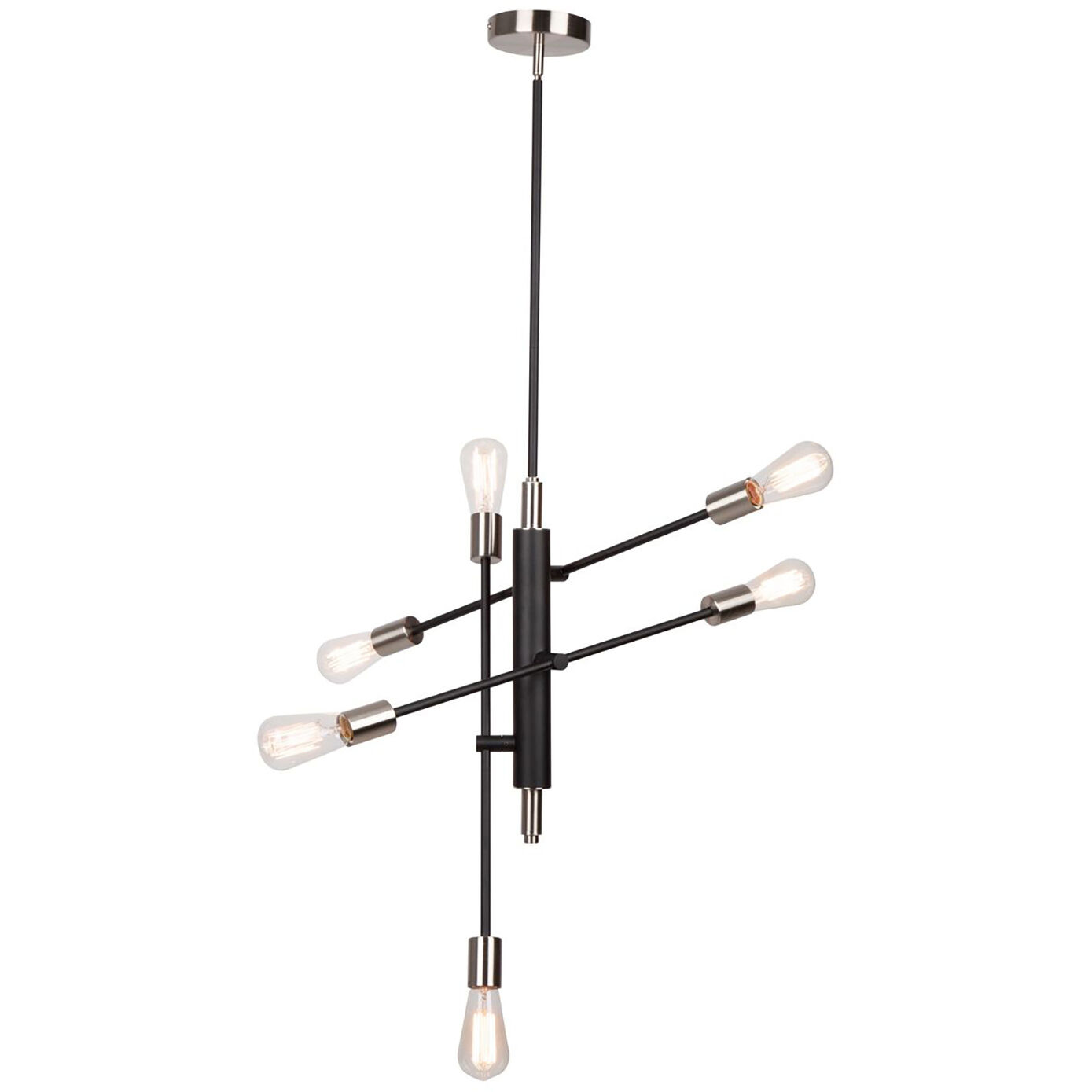 Truro LED 22 inch Black and Brushed Nickel Pendant Ceiling Light