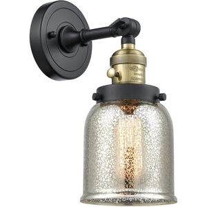 Franklin Restoration Small Bell LED 5 inch Black Antique Brass Sconce Wall Light, Franklin Restoration