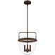 Karloff 3 Light 11.75 inch Textured Rust Pendant Ceiling Light