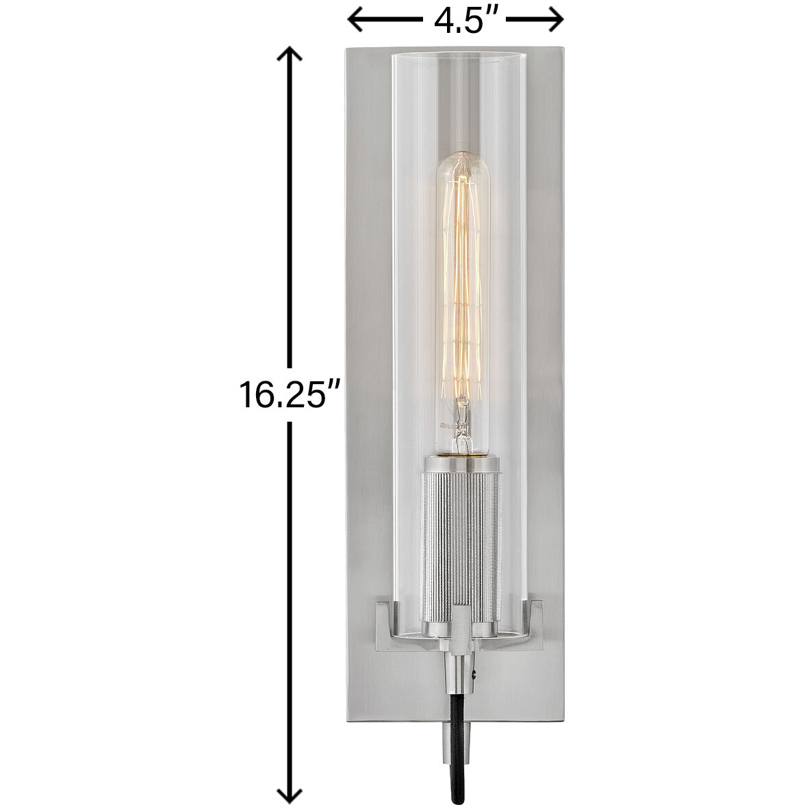 Ryden 1 Light 4.5 inch Brushed Nickel Indoor Wall Sconce Wall Light in Clear
