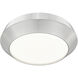 Quasars LED 12 inch Brushed Nickel Flush Mount Ceiling Light