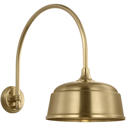 Thomas O'Brien Academy Barn Light LED 19.5 inch Hand-Rubbed Antique Brass Arched Mack Barn Light in 12.5" Hand-Rubbed Antique Brass Rockhouse Shade