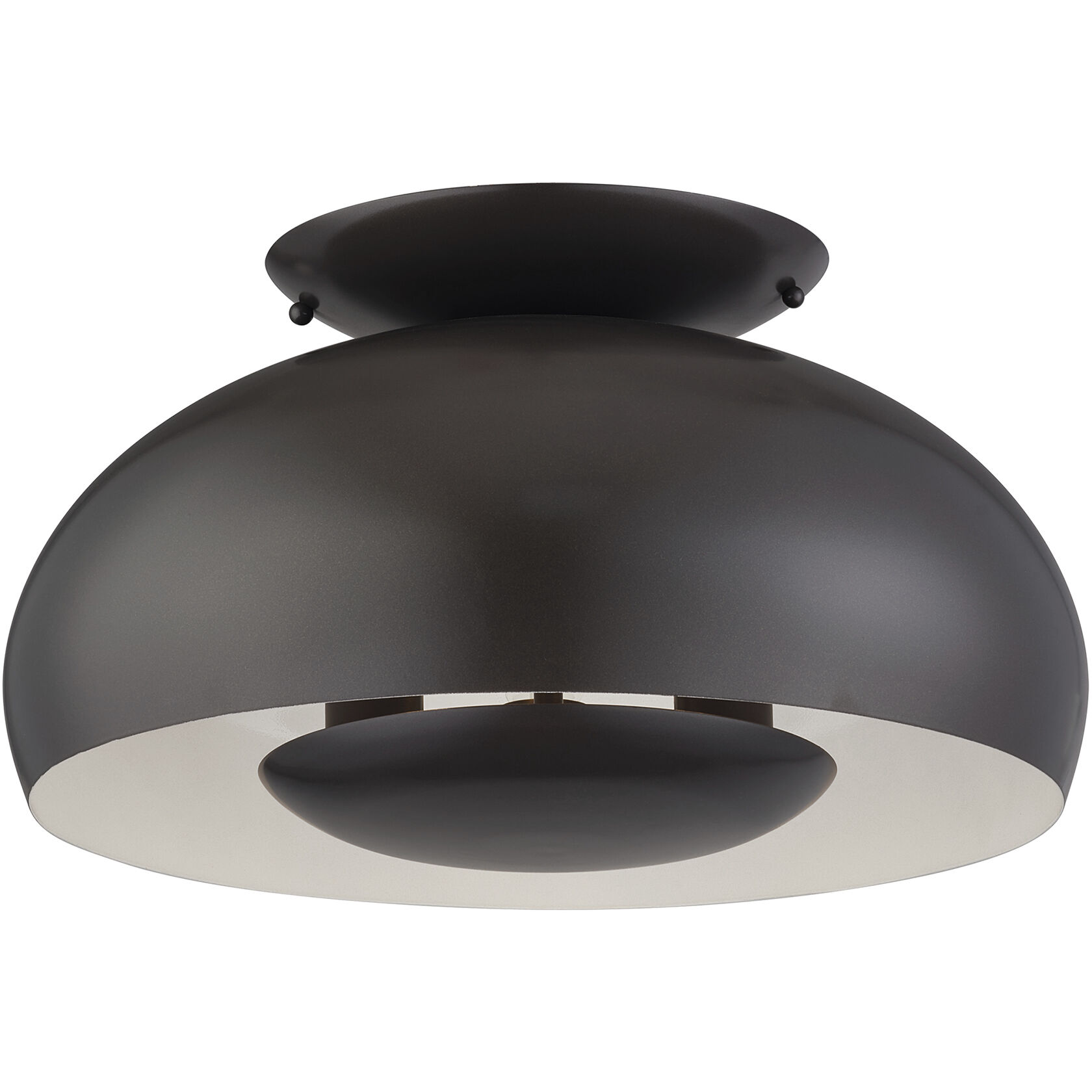 Domma 3 Light 17 inch English Bronze Semi Flush Mount Ceiling Light, Large