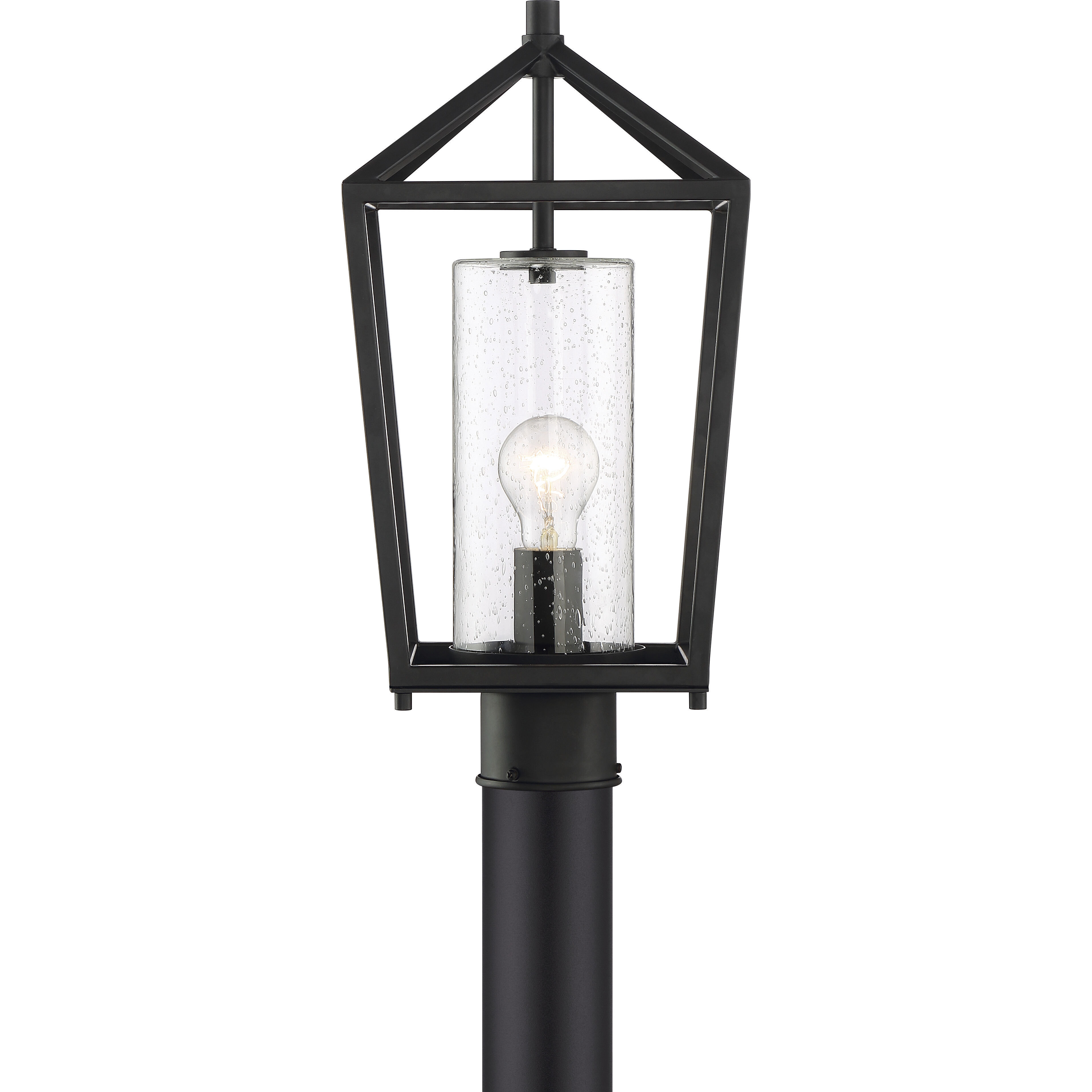 Hopewell 1 Light 18 inch Matte Black Outdoor Post Lantern