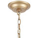 Equilibrium 1 Light 8 inch Matte Gold with Polished Nickel Mini Pendant Ceiling Light