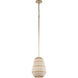 Zanzibar 1 Light 10 inch Soft Gold Mini Pendant Ceiling Light