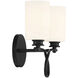 Woodbury 2 Light 14 inch Black Vanity Light Wall Light