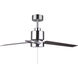 Liv 52 inch Brushed Nickel with Gray and walnut Blades Ceiling Fan