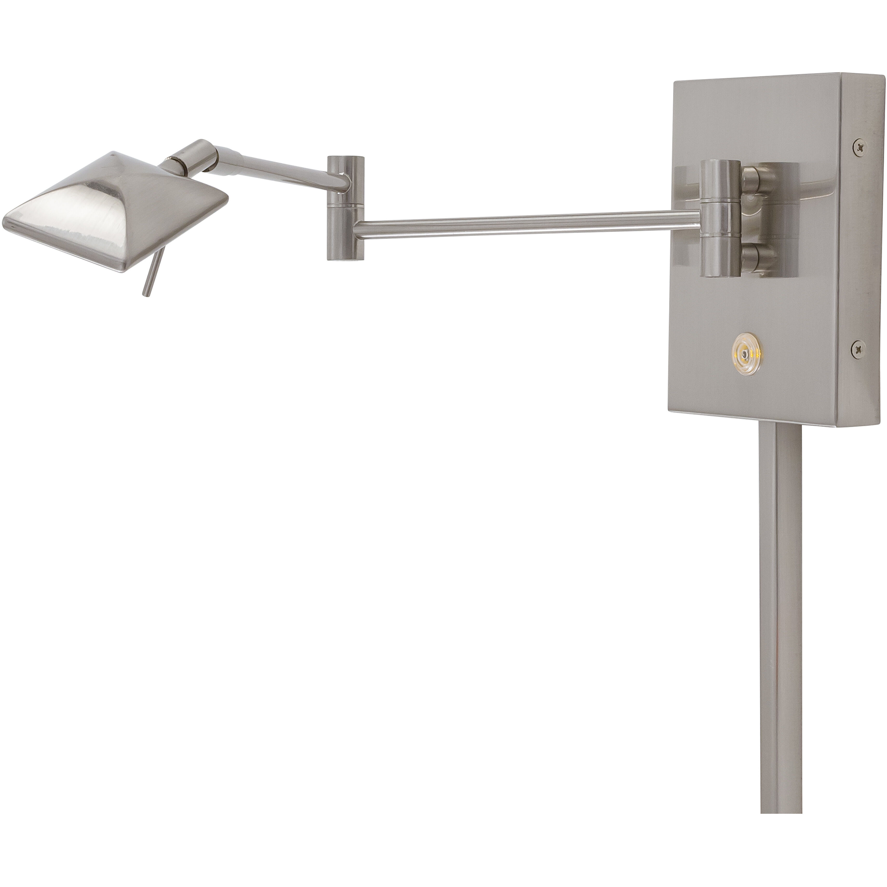George's Reading Room 5 inch 8.00 watt Brushed Nickel Swing Arm Wall Lamp Wall Light, Pharmacy