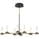 Torcia Linear Chandelier Ceiling Light in Black