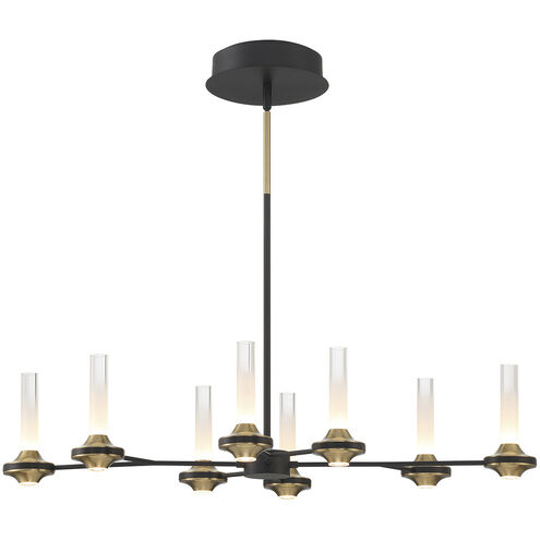 Torcia Linear Chandelier Ceiling Light in Black