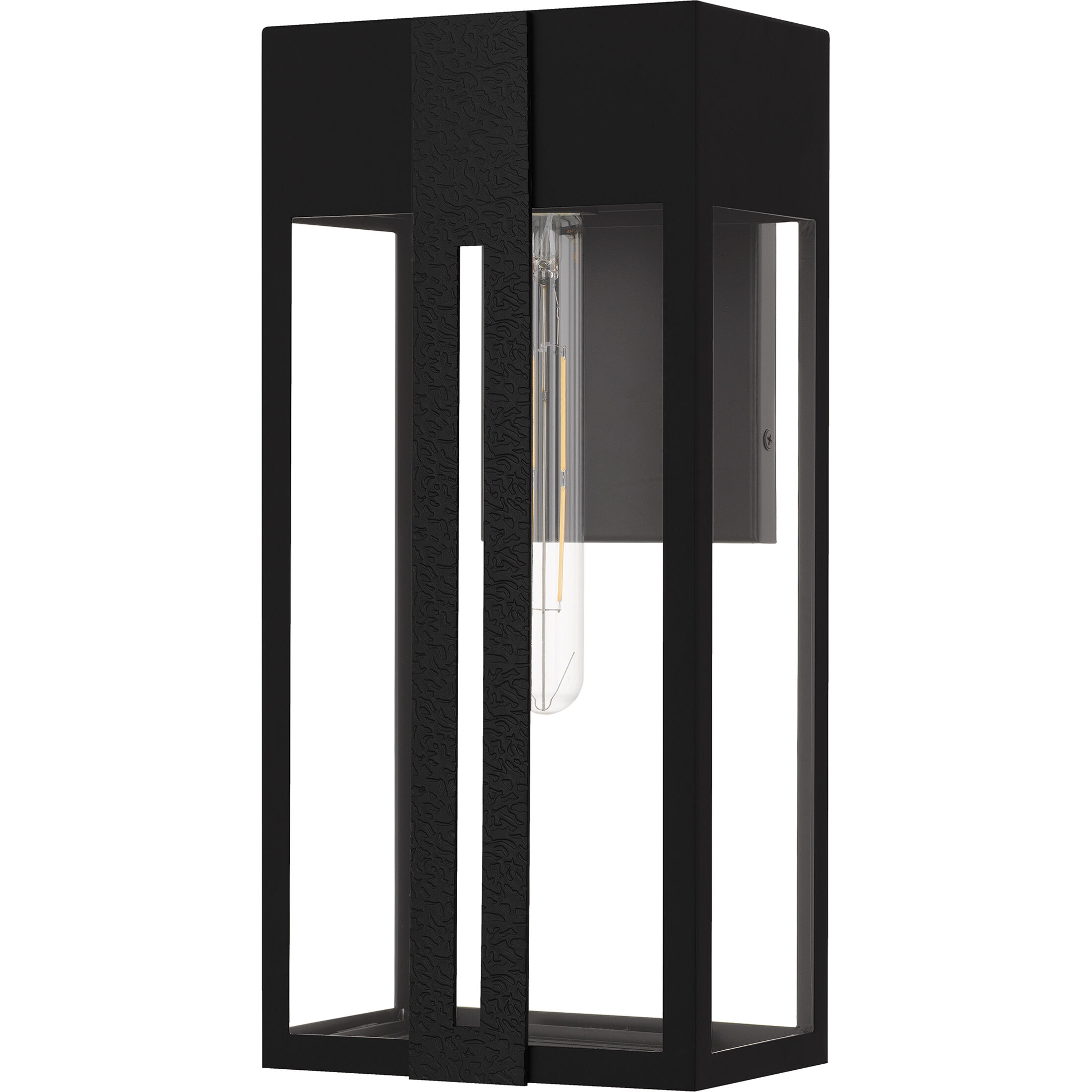 Boswell 1 Light 16 inch Matte Black Outdoor Wall Lantern, Medium