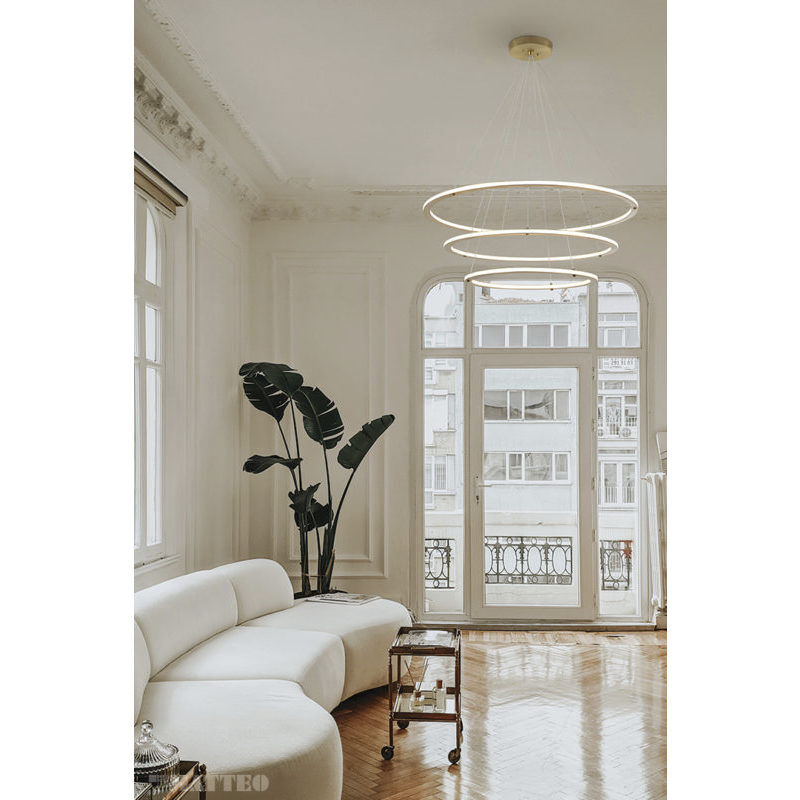 Victoria LED 40 inch Brushed Gold Pendant Ceiling Light