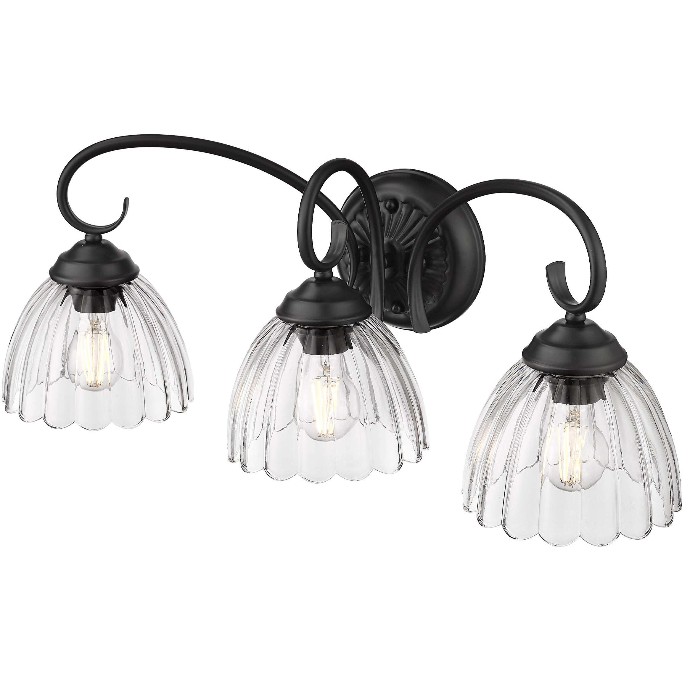 Audra Vanity Wall Light in Matte Black