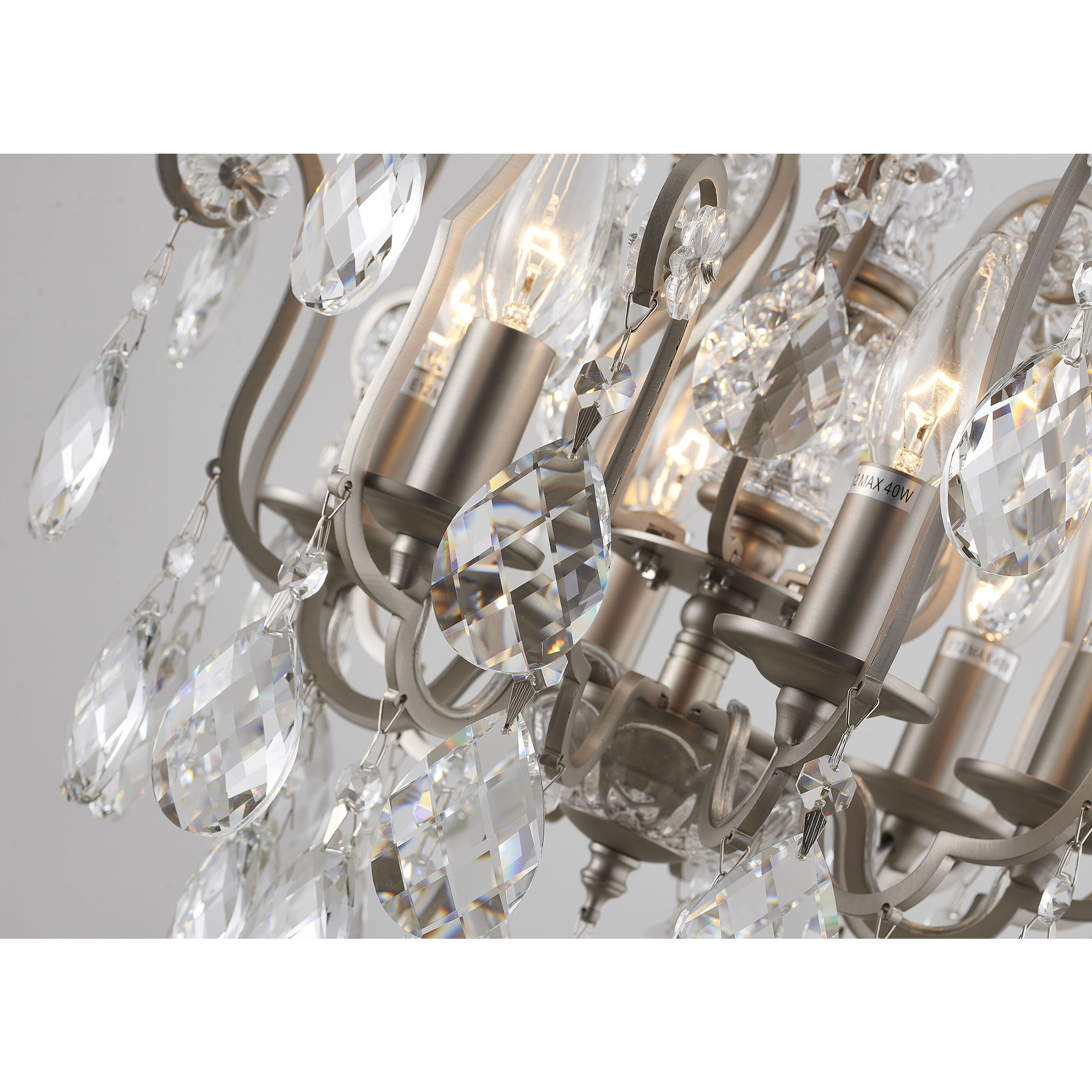 Canada 6 Light 16 inch Pewter Chandelier Ceiling Light, Pewter Frame