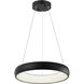 Maverick LED 16 inch Matte Black Pendant Ceiling Light