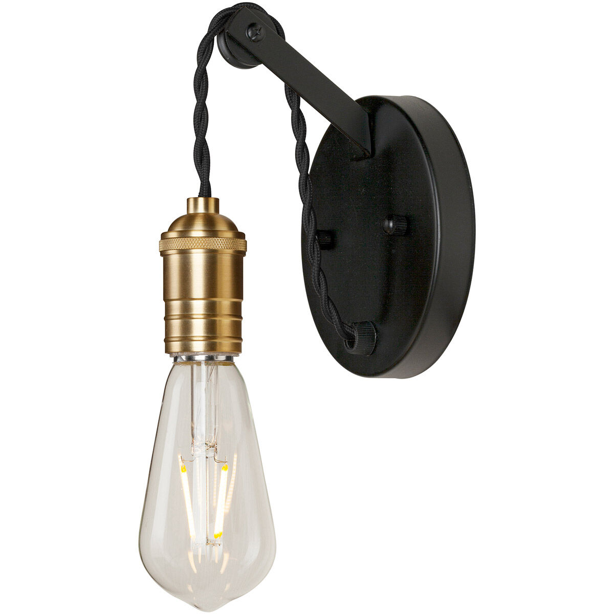 Essy 1 Light 5 inch Black and Soft Gold ADA Sconce Wall Light