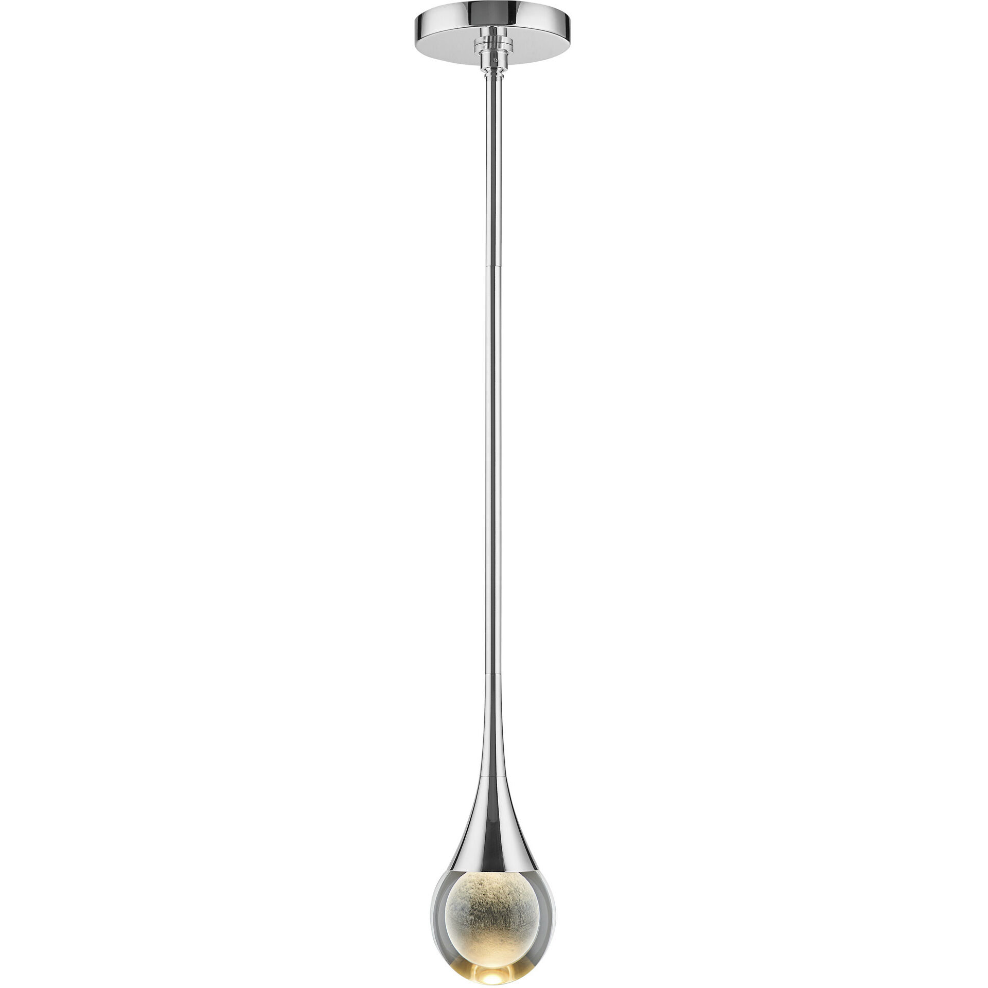 Luna III 1 Light 4.75 inch Nickel Pendant Ceiling Light