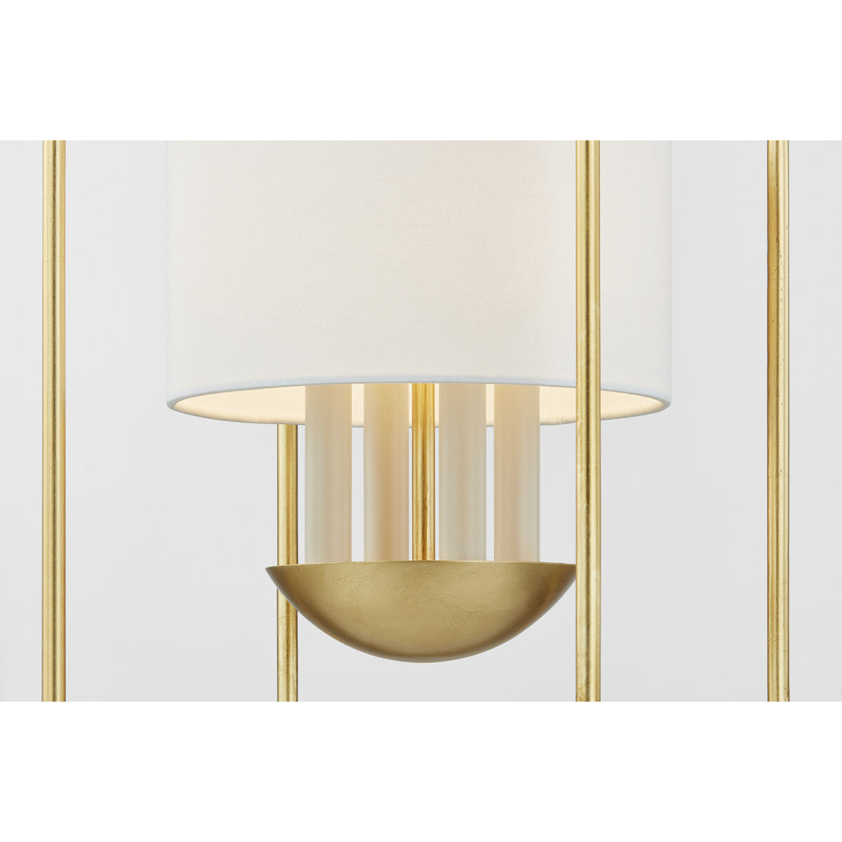 Delia 4 Light 17 inch Vintage Gold Leaf Hanging Lantern Ceiling Light