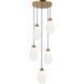 Seranna 5 Light 20.5 inch Aged Gold Brass Pendant Ceiling Light