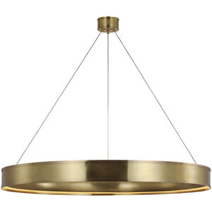 Chapman & Myers Connery LED 50 inch Antique-Burnished Brass Ring Chandelier Ceiling Light