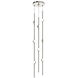 Constellation LED 6 inch Satin Nickel Chandelier Ceiling Light in White Glass, 3000K, Standard Suspension