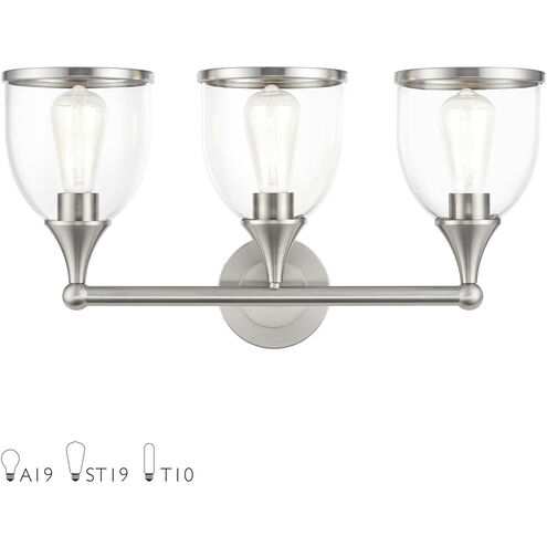 Ashridge 3 Light 24 inch Brushed Nickel Vanity Wall Sconce Wall Light
